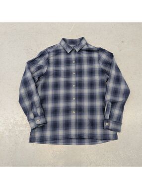 Vintage Y2K Pendleton Blue Two Tone Wool Loop Collar Shirt